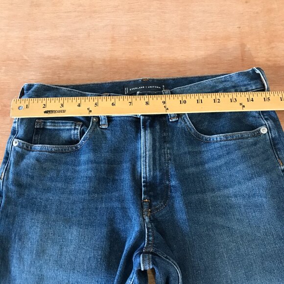 Everlane Uniform The Slim Jeans Men 29x30 Blue Low Rise Dark Wash Stretch 17097 - Picture 6 of 12